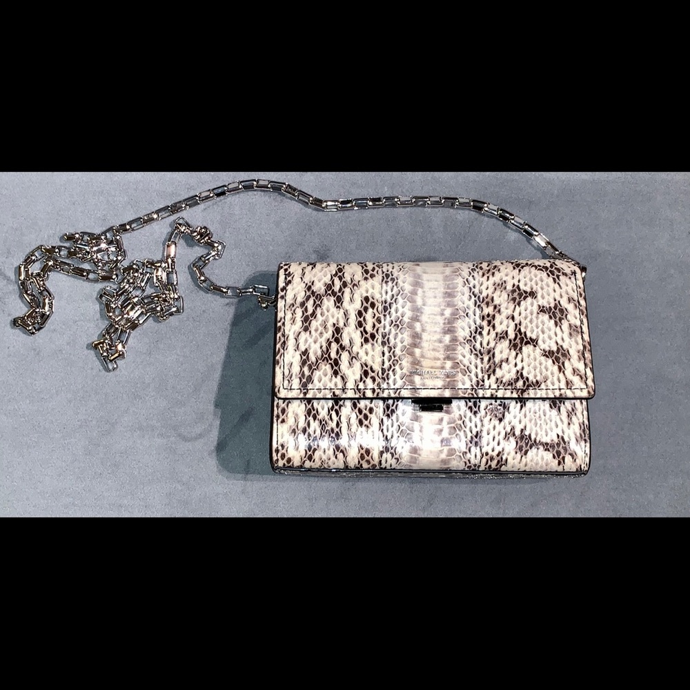 Michael Kors Yasmeen Snakeskin Clutch